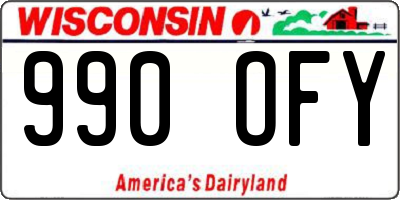 WI license plate 990OFY