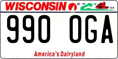 WI license plate 990OGA