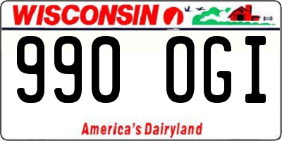 WI license plate 990OGI