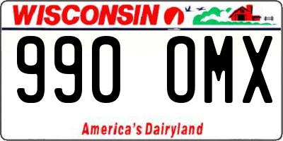 WI license plate 990OMX