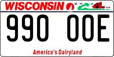 WI license plate 990OOE