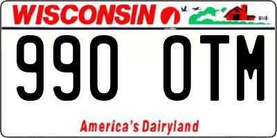 WI license plate 990OTM