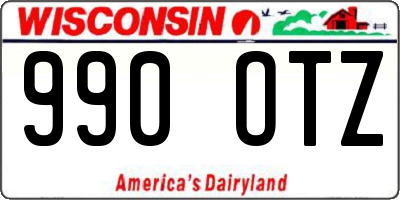 WI license plate 990OTZ