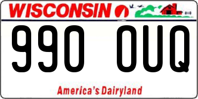 WI license plate 990OUQ