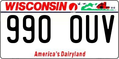 WI license plate 990OUV
