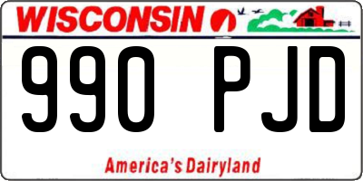 WI license plate 990PJD