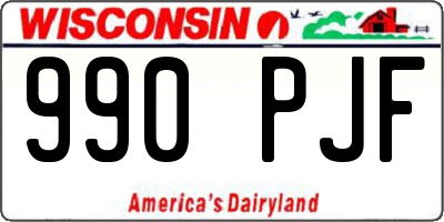 WI license plate 990PJF
