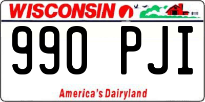 WI license plate 990PJI