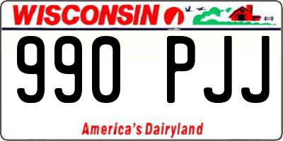 WI license plate 990PJJ