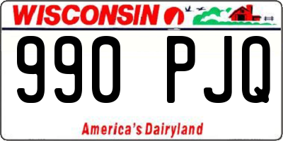 WI license plate 990PJQ