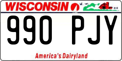 WI license plate 990PJY