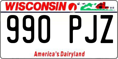 WI license plate 990PJZ
