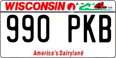 WI license plate 990PKB