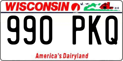WI license plate 990PKQ