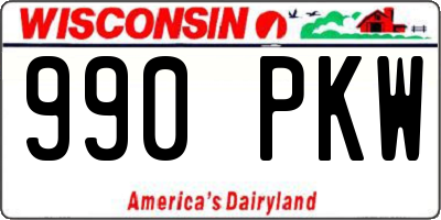 WI license plate 990PKW