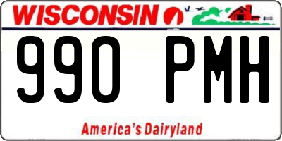 WI license plate 990PMH