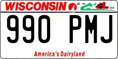 WI license plate 990PMJ