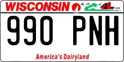 WI license plate 990PNH