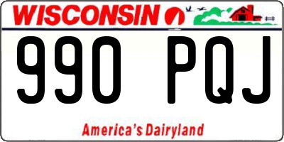 WI license plate 990PQJ