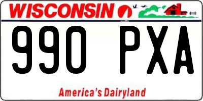 WI license plate 990PXA