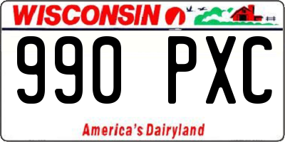 WI license plate 990PXC