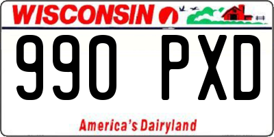 WI license plate 990PXD