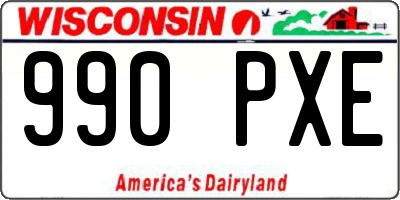 WI license plate 990PXE