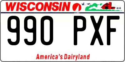 WI license plate 990PXF