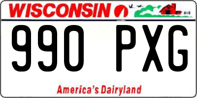 WI license plate 990PXG