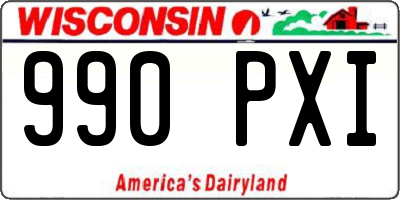 WI license plate 990PXI