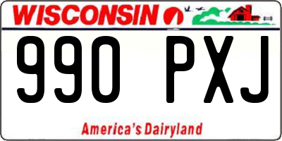 WI license plate 990PXJ