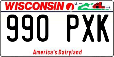 WI license plate 990PXK