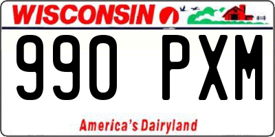 WI license plate 990PXM