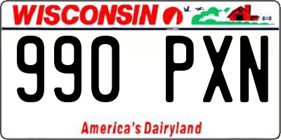 WI license plate 990PXN