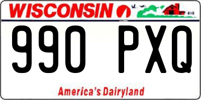 WI license plate 990PXQ