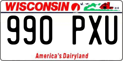 WI license plate 990PXU