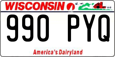 WI license plate 990PYQ