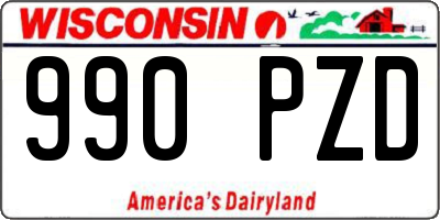 WI license plate 990PZD