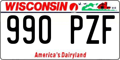 WI license plate 990PZF