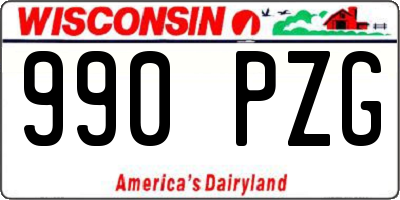 WI license plate 990PZG
