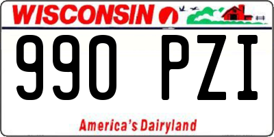 WI license plate 990PZI