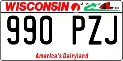 WI license plate 990PZJ