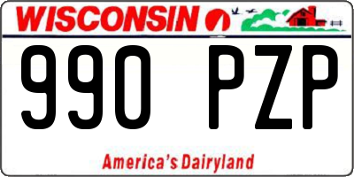 WI license plate 990PZP