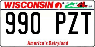 WI license plate 990PZT