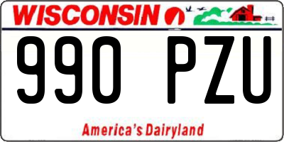WI license plate 990PZU