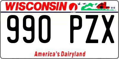 WI license plate 990PZX