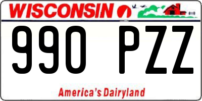 WI license plate 990PZZ