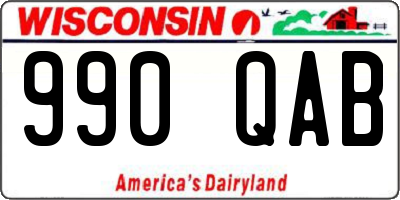 WI license plate 990QAB