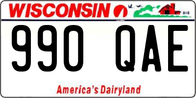WI license plate 990QAE
