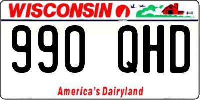 WI license plate 990QHD